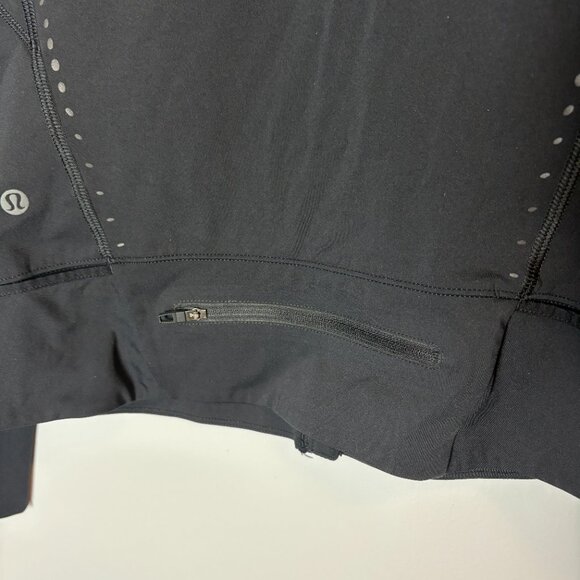 Lululemon Black Nulux UVP Run Jacket Size 10 Athleisure Sun Protection Gym - Picture 10 of 16